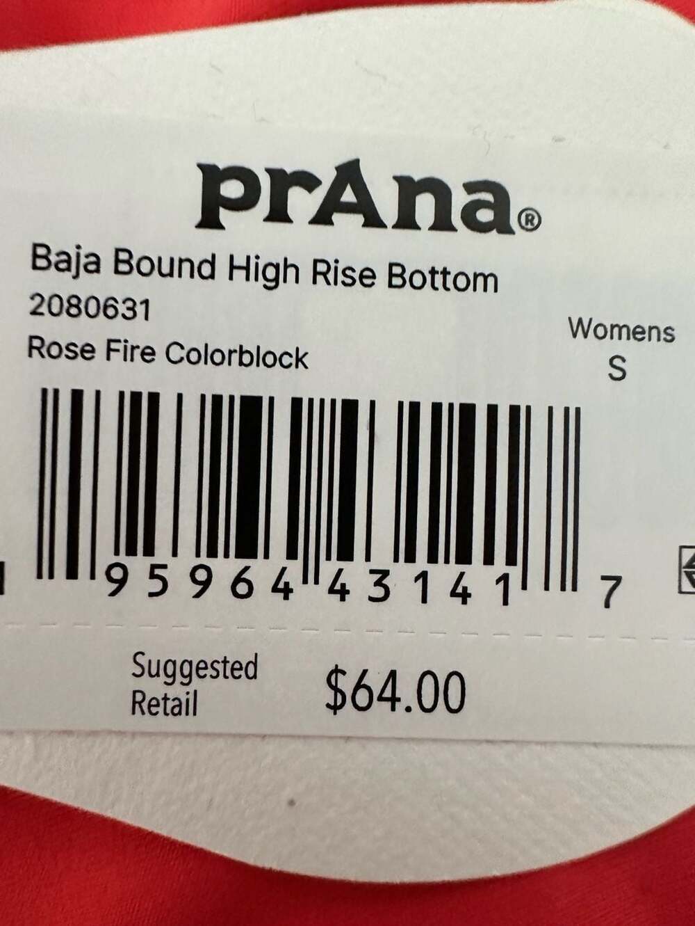 PrAna Baja Bound High Rise Bottom Size S Colorblock - Picture 4 of 8